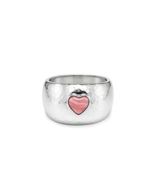 Anillo Chunky Heart Rodocrosita